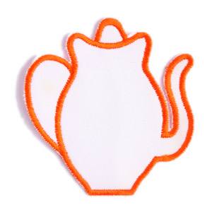 Emblemas Living Louça Bulle Peq. Branco e Laranja