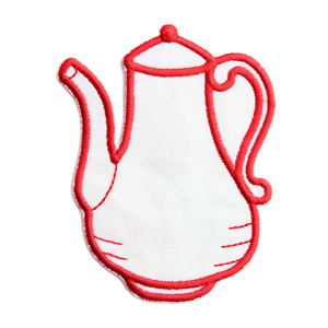 Emblemas Living Louça Bulle Pequeno Branco e Grená