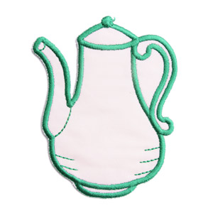 Emblemas Living Louça Bulle Pequeno Branco e Verde