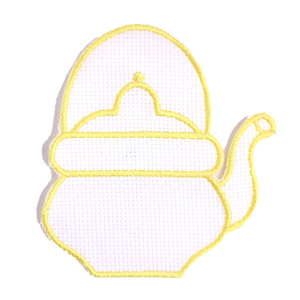 Emblemas Living Louça Chaleira Branca e Amarela