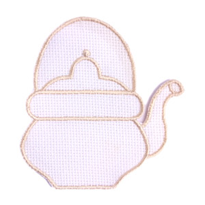 Emblemas Living Louça Chaleira Branca e Castanha