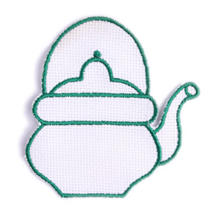 Bouilloire blanche et verte Emblems Living Crackery