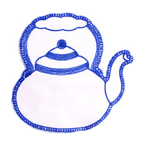 Emblemas Living Louça Chaleira Cornely Azul