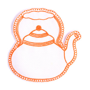 Emblemas Living Louça Chaleira Cornely Laranja