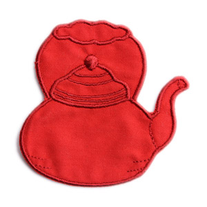 Emblemas Living Louça Chaleira Pequena Grená