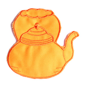 Emblemas Living Louça Chaleira Pequena Laranja