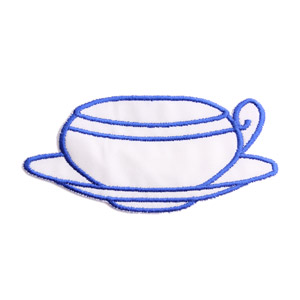 Emblemas Living Louça Chávena Peq. Branca e Azul