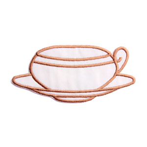 Emblemas Living Louça Chávena Peq. Branca e Castanha