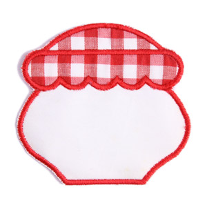 Badges Living Tableware Tarro de Miel Pequeño Blanco y grana