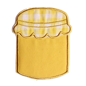 Emblemas Living Louça Frasco de Mel Pequeno Amarelo