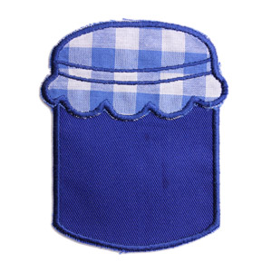 Emblemas Living Louça Frasco de Mel Pequeno Azul