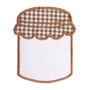 Emblemas Living Louça Frasco de Mel Pequeno Branco e Castanho