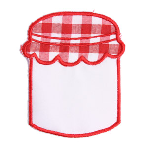 Emblemas Living Louça Frasco de Mel Pequeno Branco e Grená