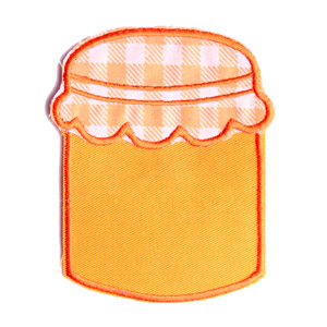 Emblemas Living Louça Frasco de Mel Pequeno Laranja