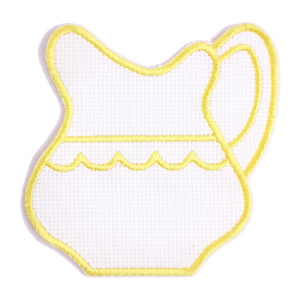 Emblemas Living Louça Jarro Branco e Amarelo