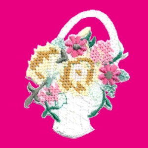 Emblems Nature Flower Basket flowers pt. cross