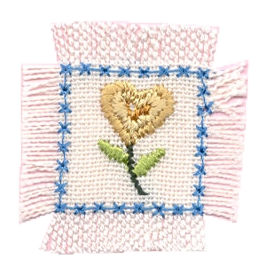 Nature Flower Emblems Rect. shredded with flower