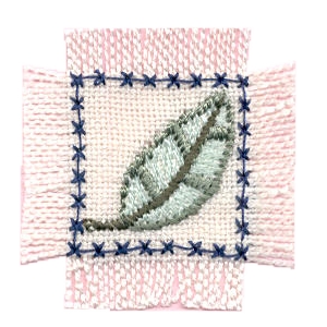 Nature Flower Emblems Rect. shredded with leaf