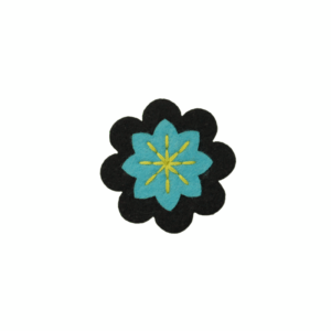 Nature Badges Double Blue Flower