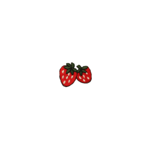 Nature Fruit Emblem Two Strawberries