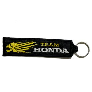 Team Honda Embroidered Keyring Black