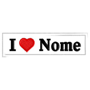 2 Emblemas personalizados  "I Love Nome" - Fundo branco