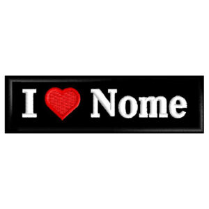 2 Emblemas personalizados  "I Love Nome" - Fundo preto