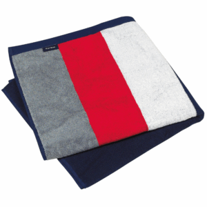 Serviette de plage en velours rayé