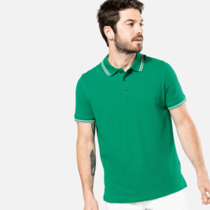 Polo de hombre de punto piqué de manga corta