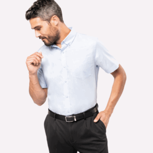 Camisa Oxford de manga corta de fácil cuidado