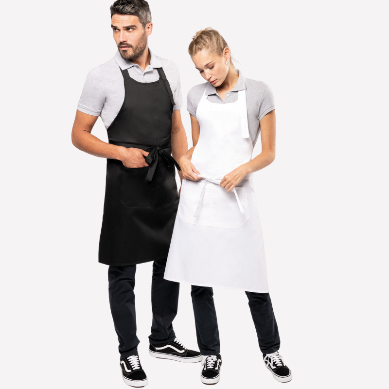 Delantal de poliéster/algodón lavable a alta temperatura