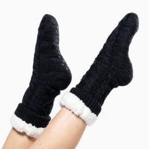 Meias compridas forradas a sherpa.