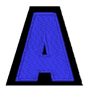 Emblema Living Letra A Azul