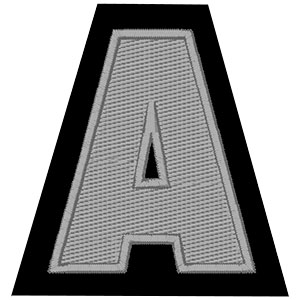 Emblemas Living Letra A Cinza
