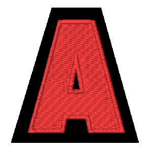 Emblema Living Letra A Vermelho