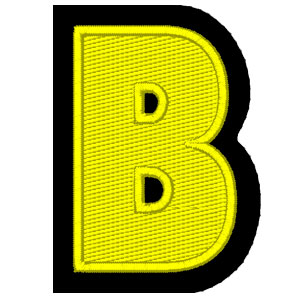 Living Badges Letter B Yellow
