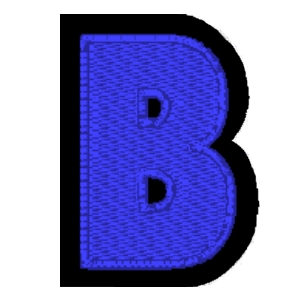 Emblema Living Letra B Azul