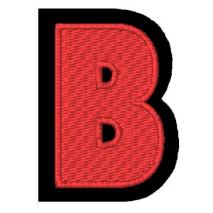 Emblema Living Letra B Vermelho