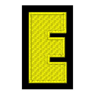 Emblema Living Letra E Amarelo