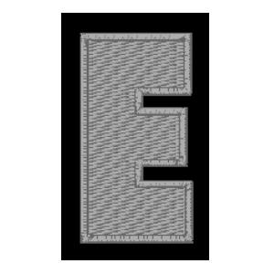 Living Emblem Letter E Gray