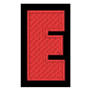 Emblema Living Letra E Vermelho