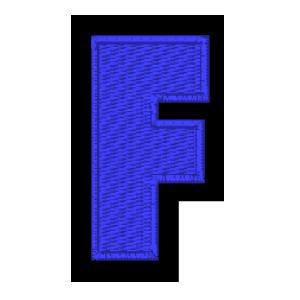 Emblema Living Letra F Azul