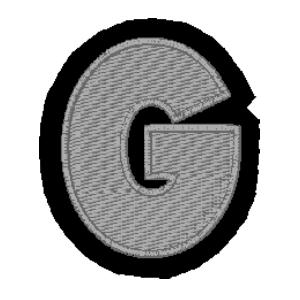 Emblema Living Letra G Cinza