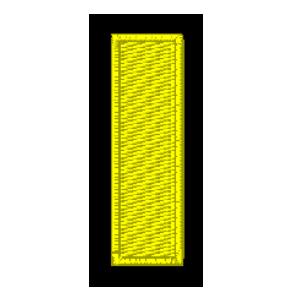 Emblema Living Letra I Amarelo