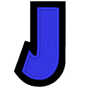 Emblemas Living Letra J Azul