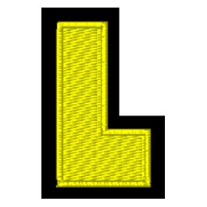 Emblema Living Letra L Amarelo