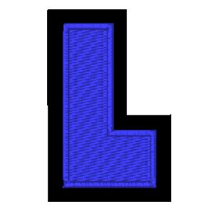 Emblema Living Letra L Azul