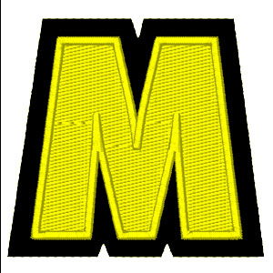 Emblemas Living Letra M Amarelo