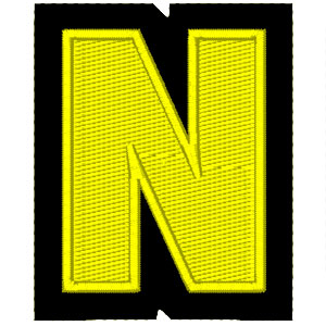 Emblemas Living Letra N Amarelo