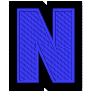 Emblemas Living Letra N Azul